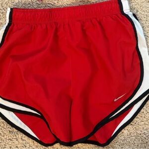 Nike Red and Black Women's Athletic Shorts
